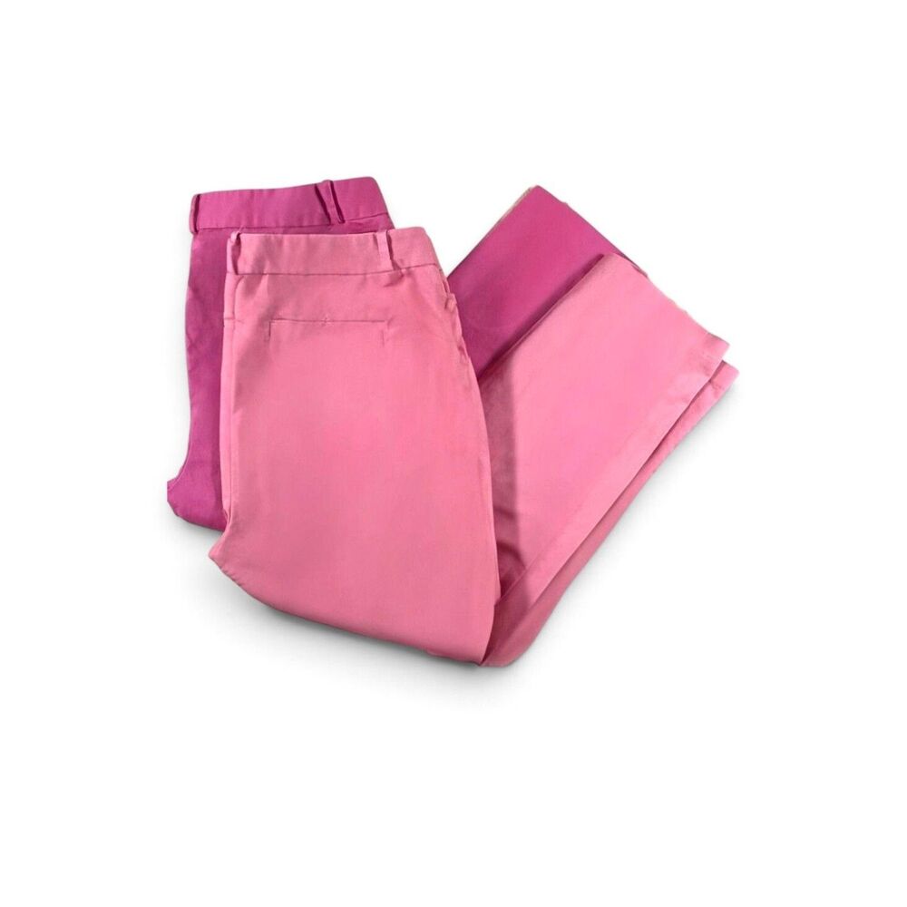 Liz Claiborne Emma Casual Capris Light Dusty Rose and Dark Dusty Rose sz 14